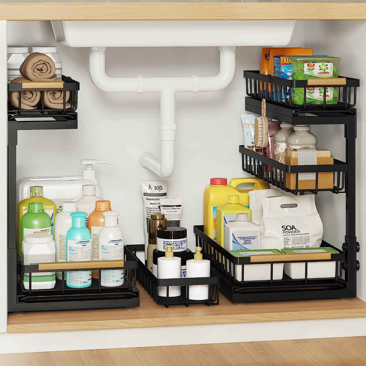 Under Sink Organizer and Storage for Bathroom and Kitchen