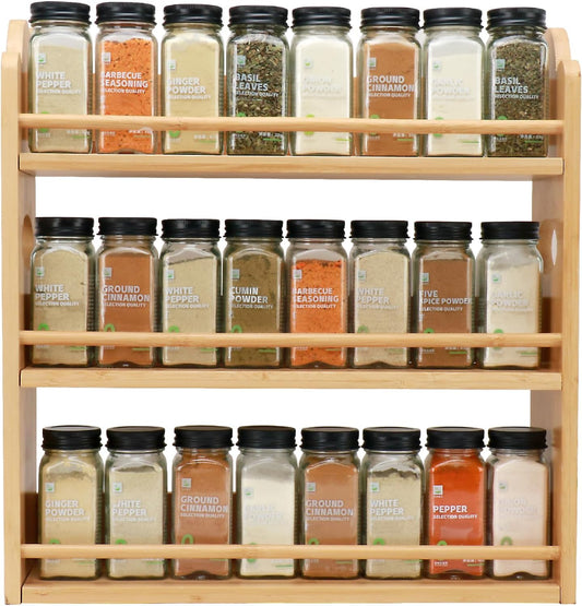 3 Tier Bamboo Spice Rack, Spice Rack Organizer