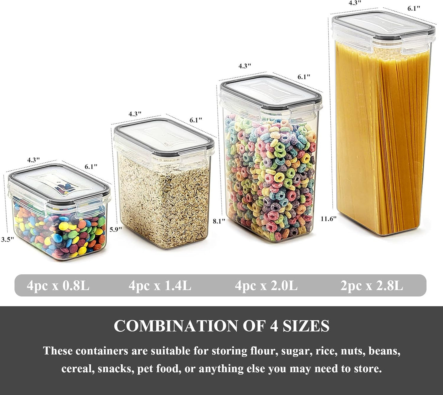 Airtight Food Storage Containers with Lids