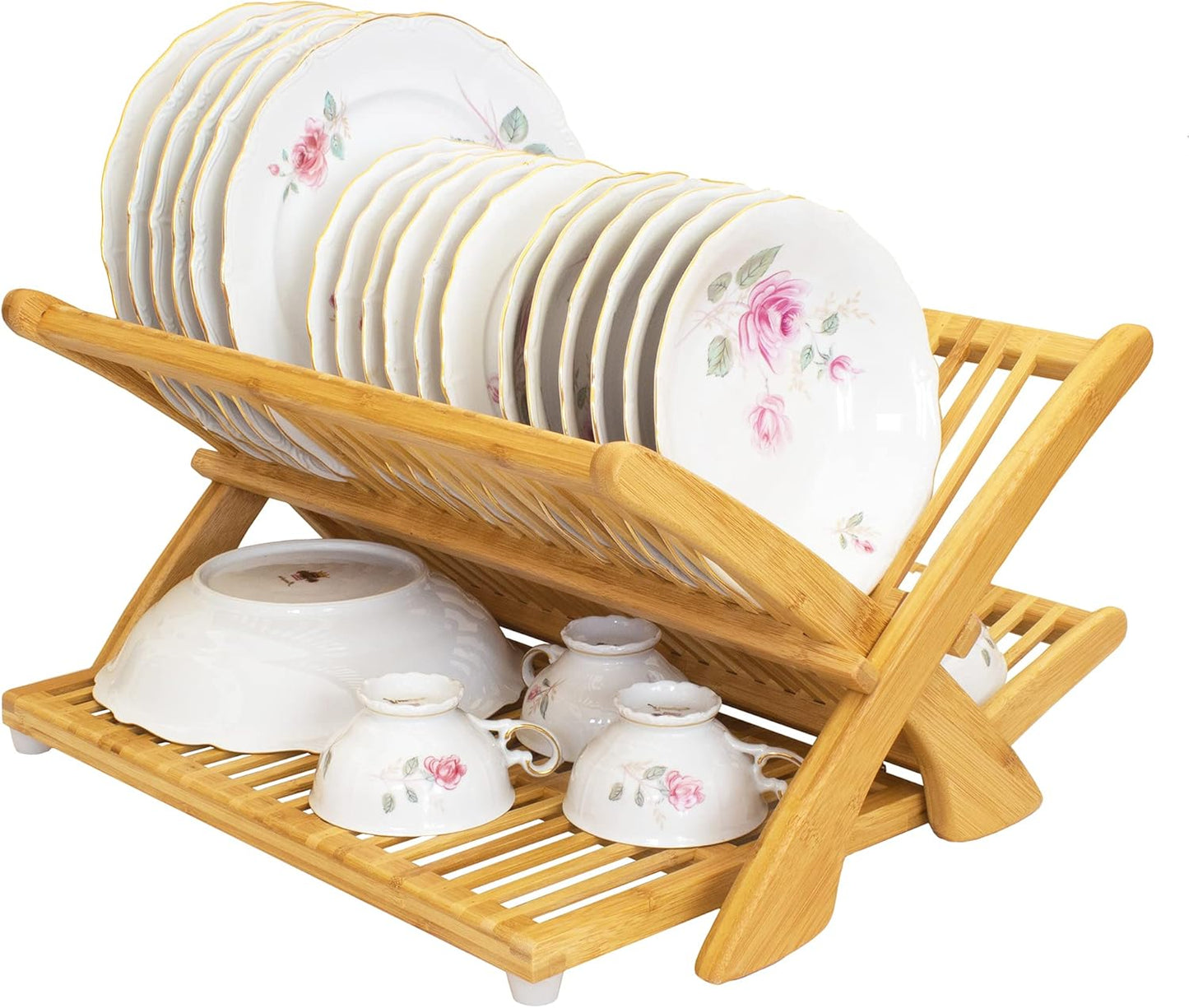 Eco Collapsible Bamboo Dish Drying Rack