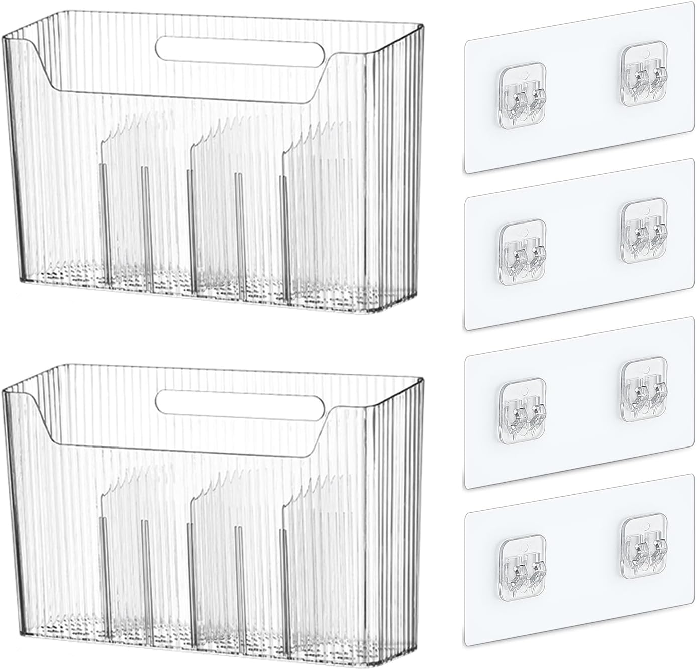 2 Pack Adhesive Mount Cabinet Door Organizer