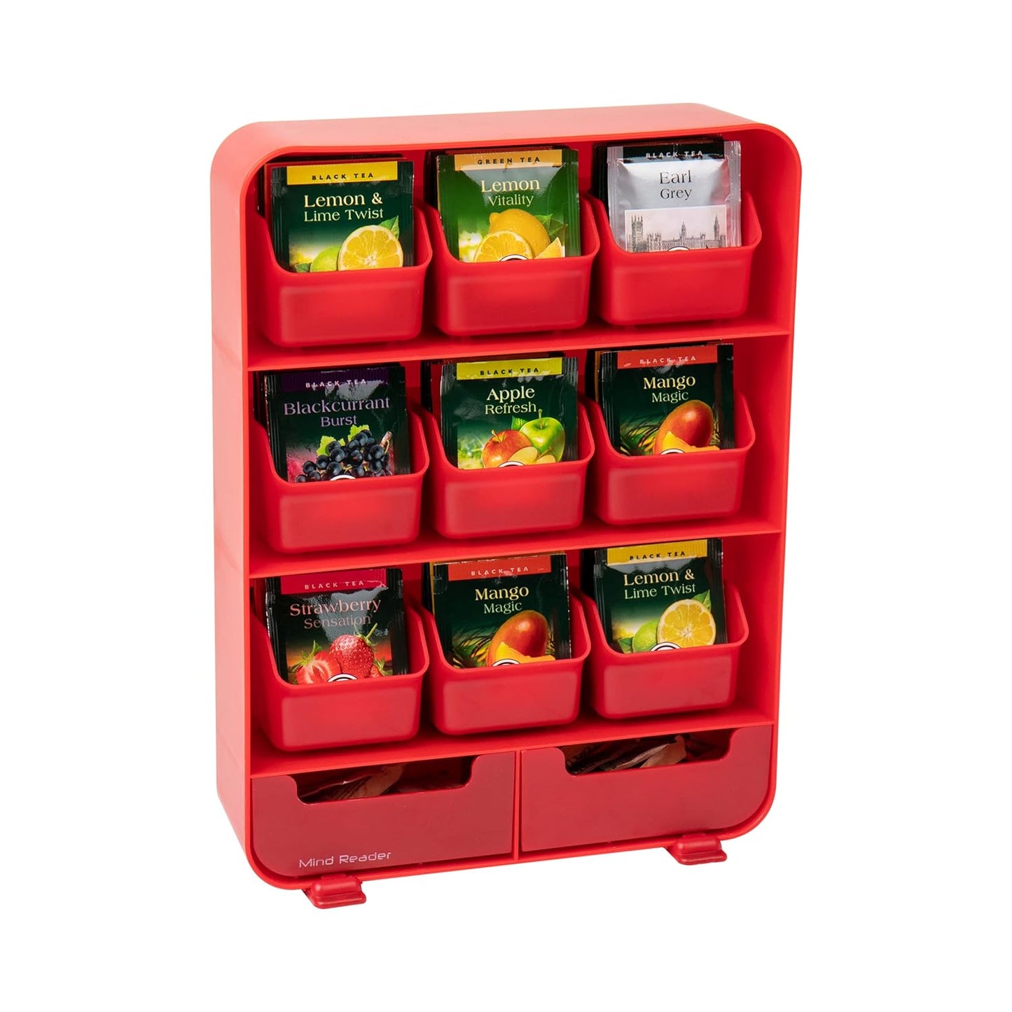 Tea Bag Organizer, Tea Station Organizer, Countertop Storage, Kitchen, Plastic