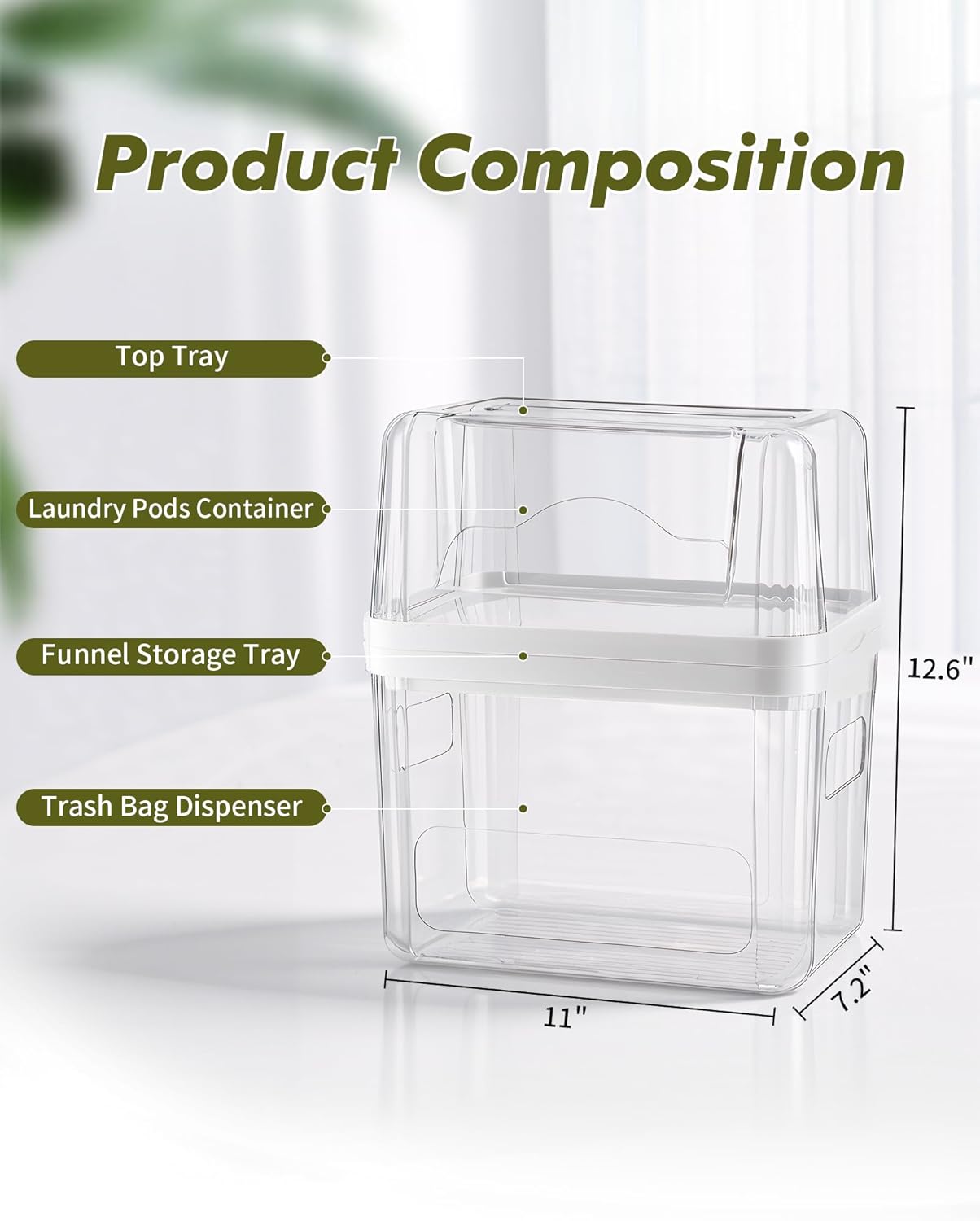 Trash Bag Dispenser Dishwasher Pod Organizer