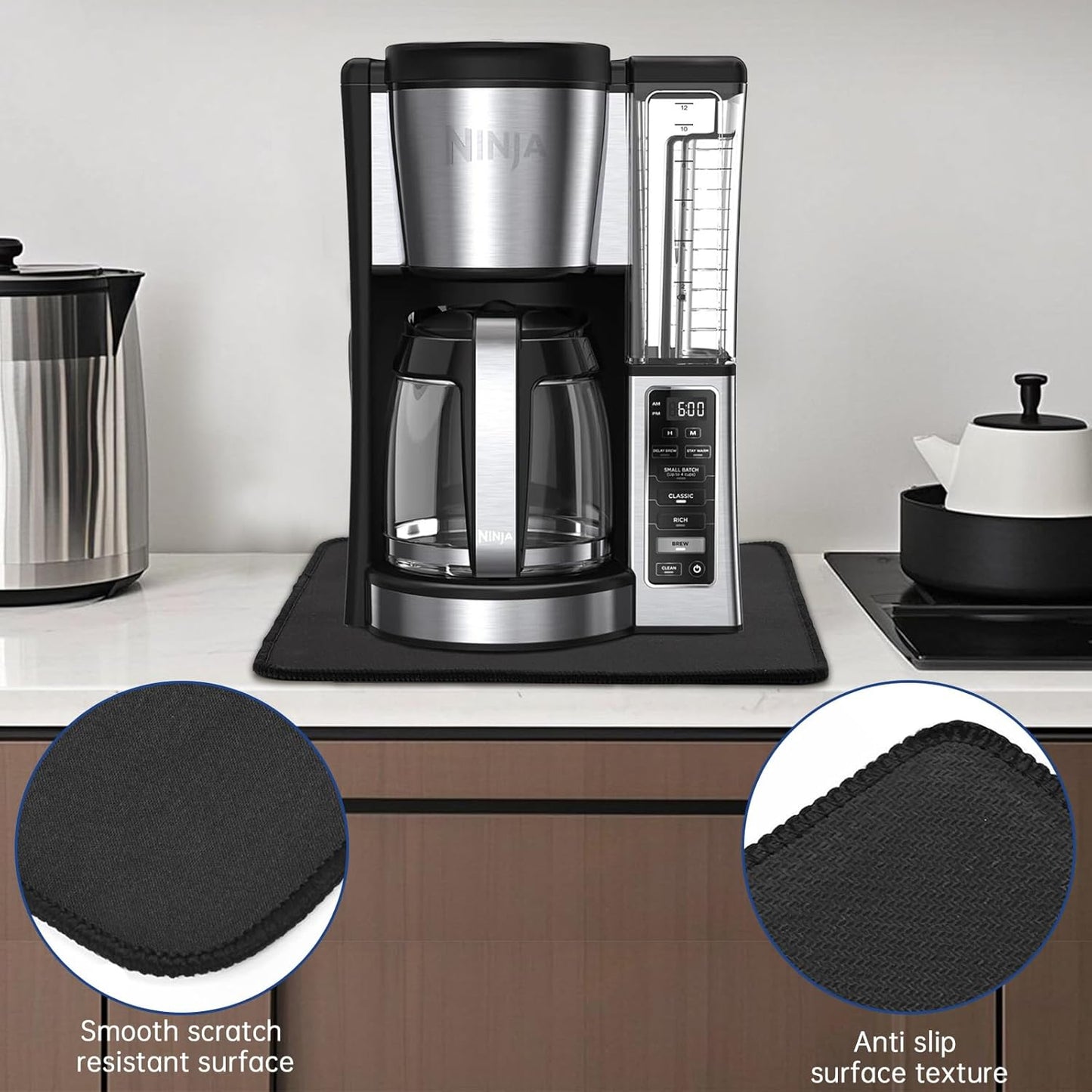Sliding Pad for Ninja Drip Coffee Maker (13.77"×9.8")- (Pat for Ninja 12-Cup Programmable Coffee Brewer)