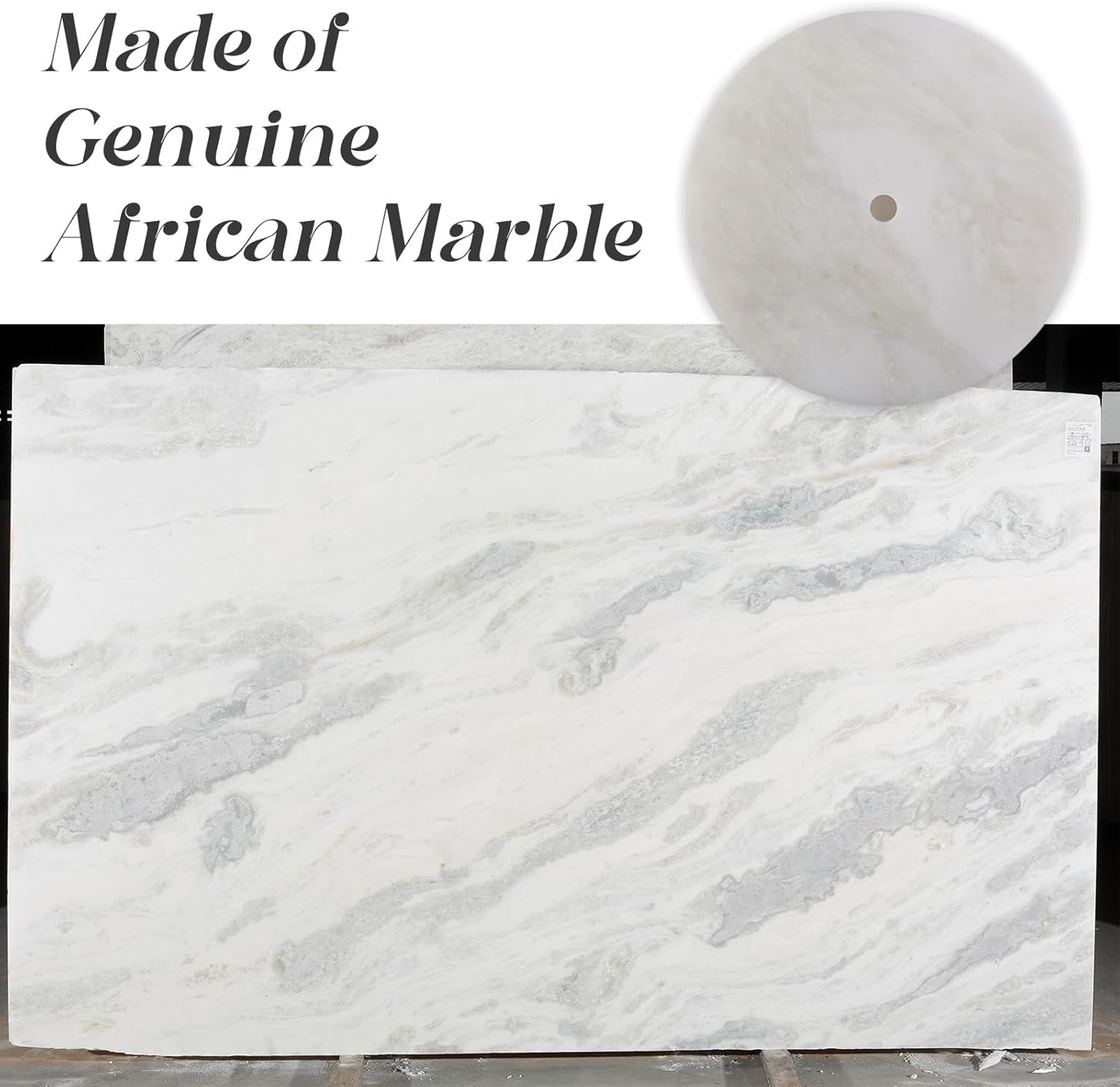 African Genuine Marble Paper Towel Holder Countertop