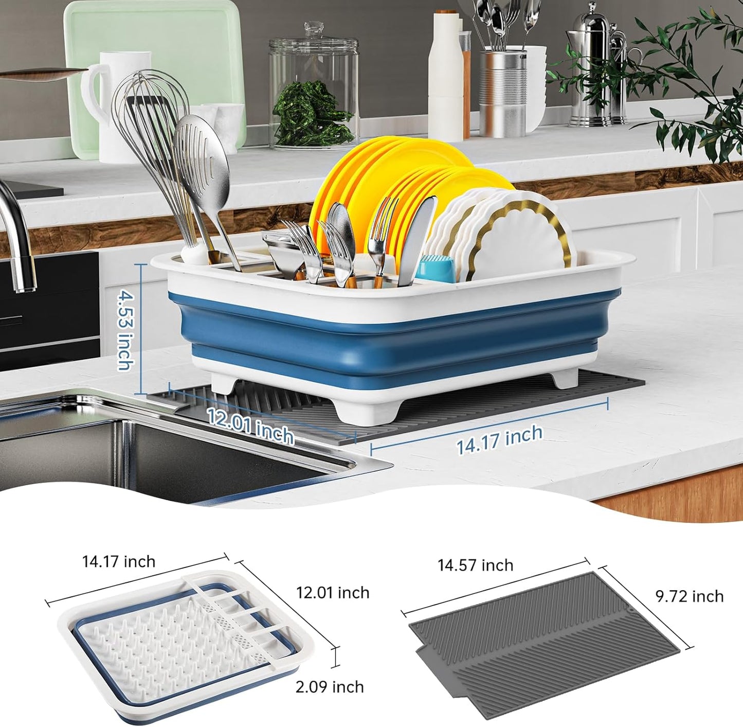 Dish Rack,Drying Rack Kitchen, Dish Racks for Kitchen Counter
