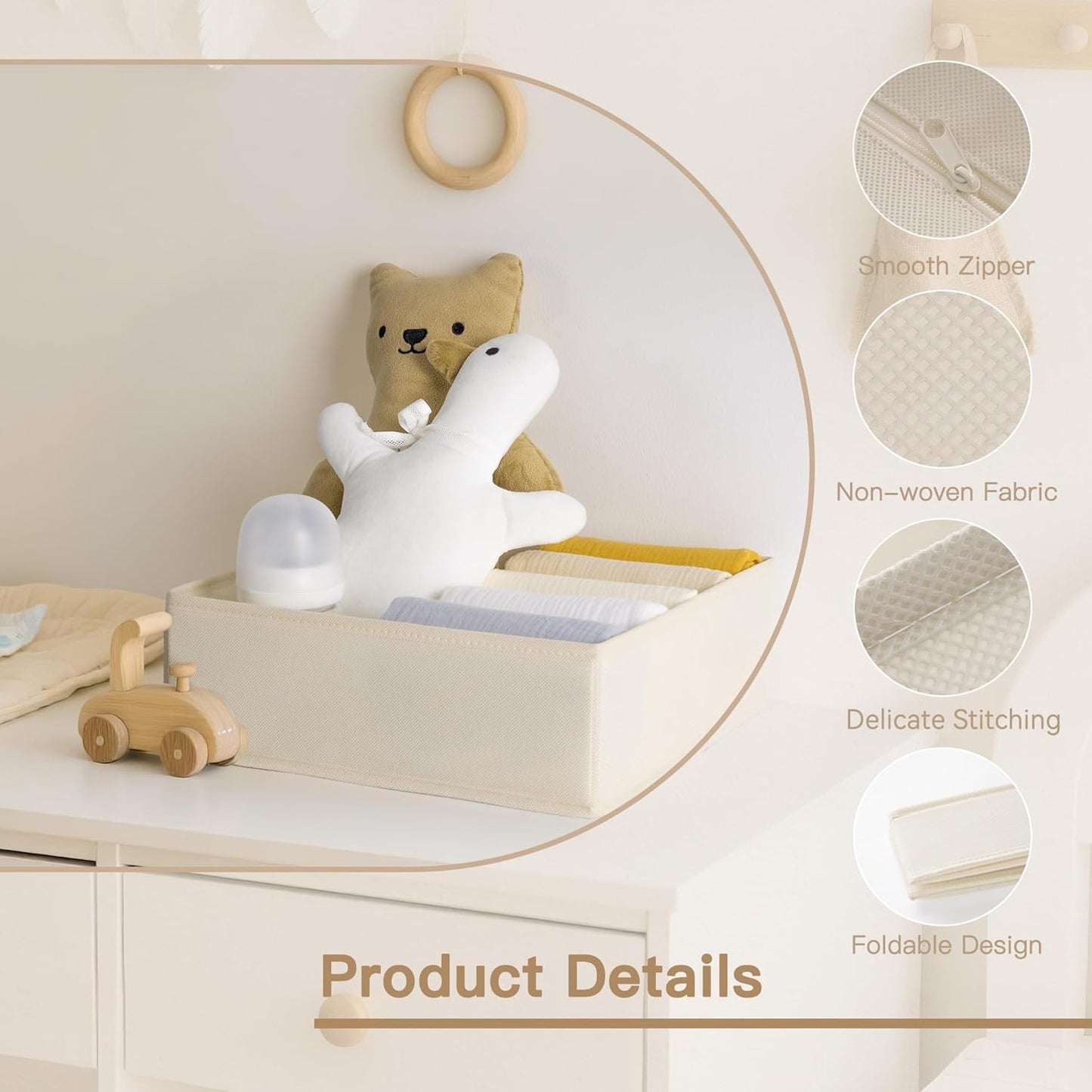 Drawer Organizer Clothes, 14 Pack Dresser Organizer for Baby Clothes, Underwear