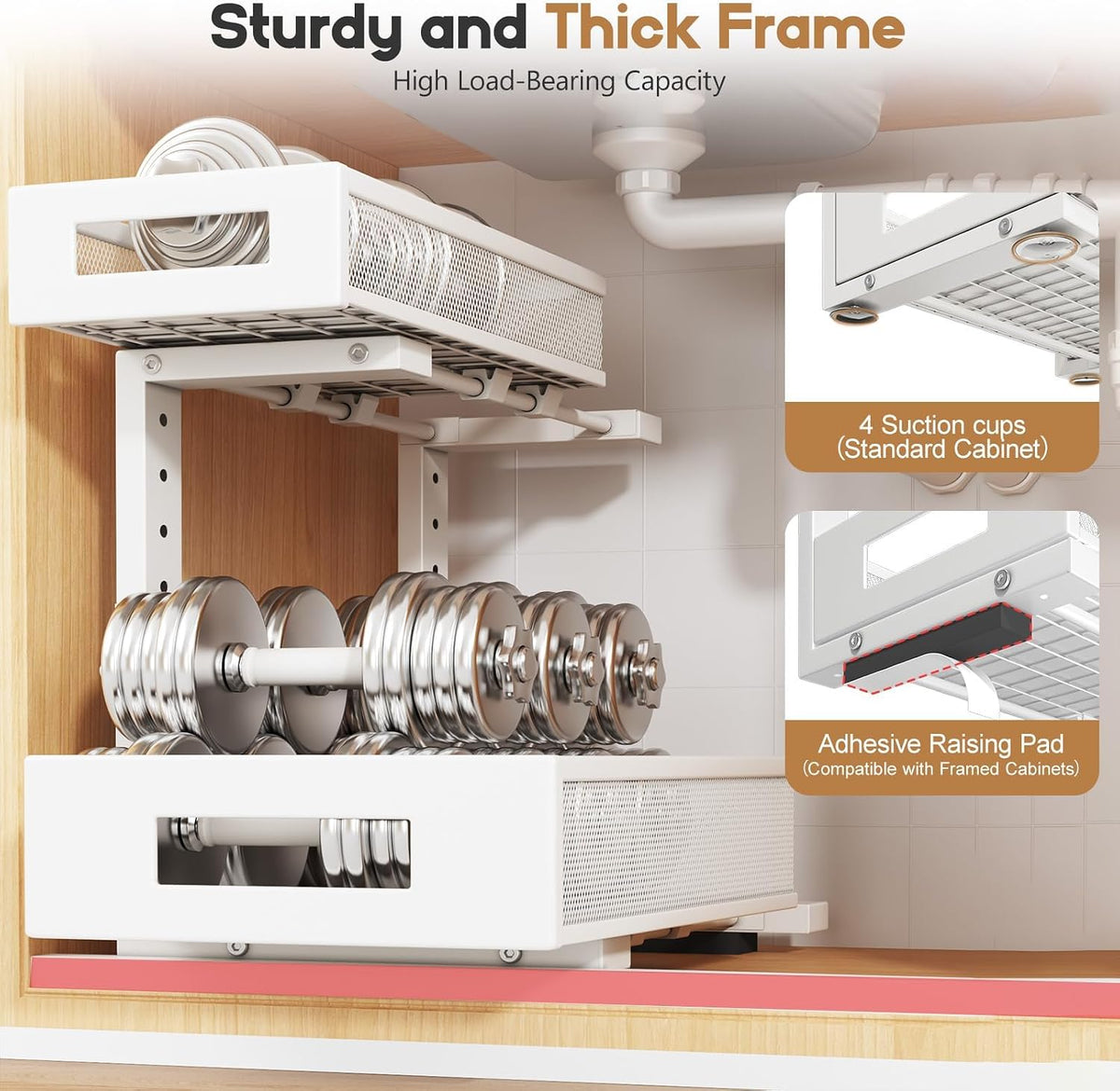 2-Pack Under Sink Storage Organizer