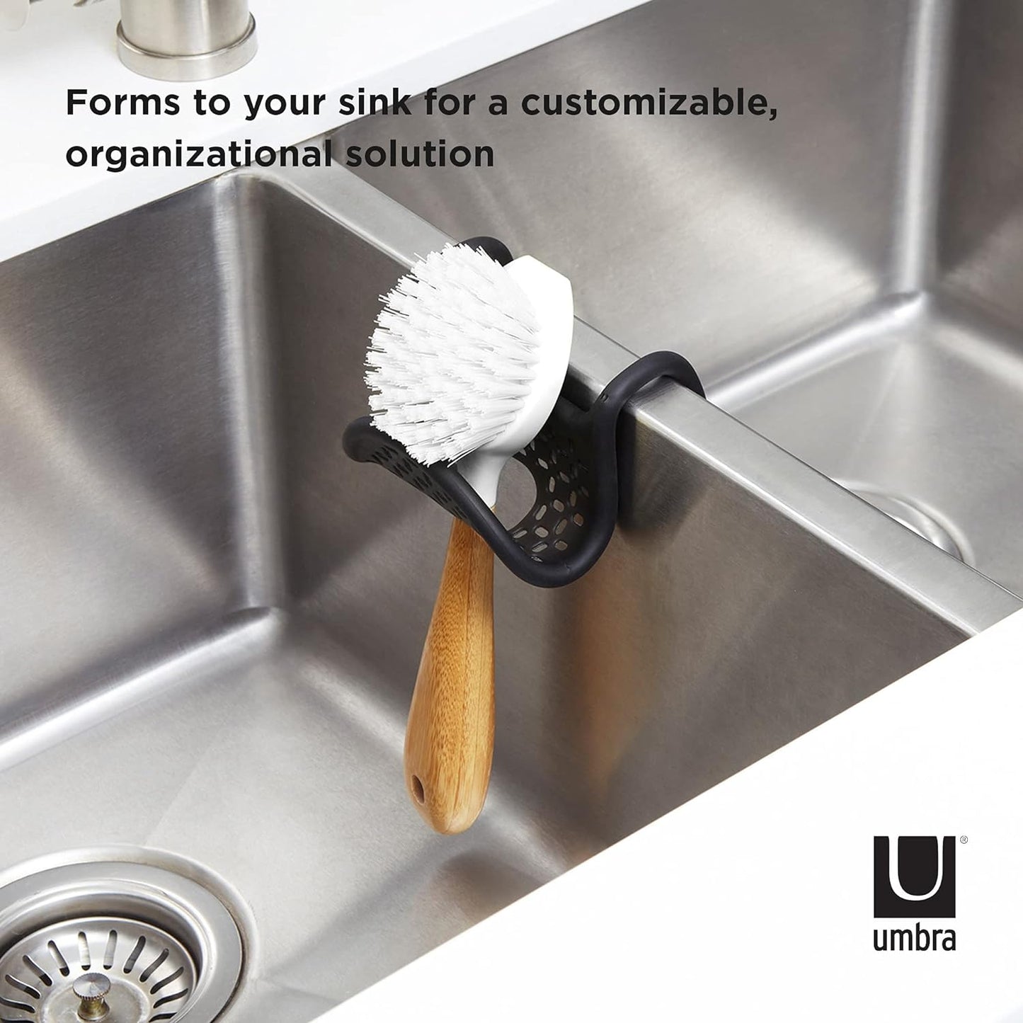 Sling Sponge Holder for Kitchen Sink – No Suction Cups, Flexible Caddy for Sinks and Faucets
