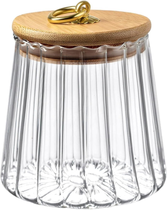 50 FL OZ Large Glass Storage Jar with Lid Coffee Nuts Canister Vintage Clear Decorative Glass Jars for Food Coffee Beans Cookie Candy Flour