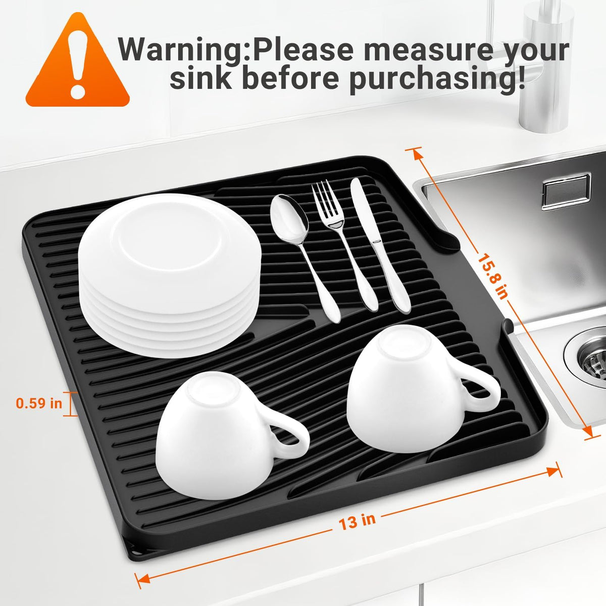 Silicone Dish Drying Mat for Kitchen counter