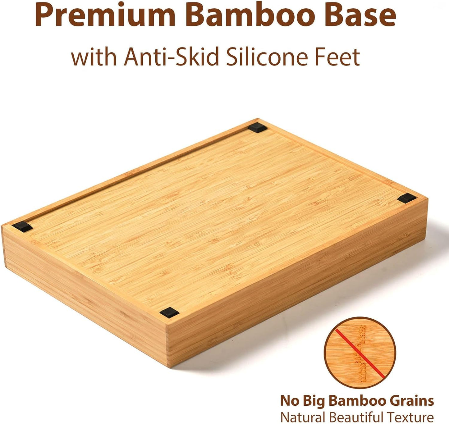 Bamboo Kitchen Drawer Organizer, 8.25 Inch Silverware Utensils Tray Holder for Small Drawer