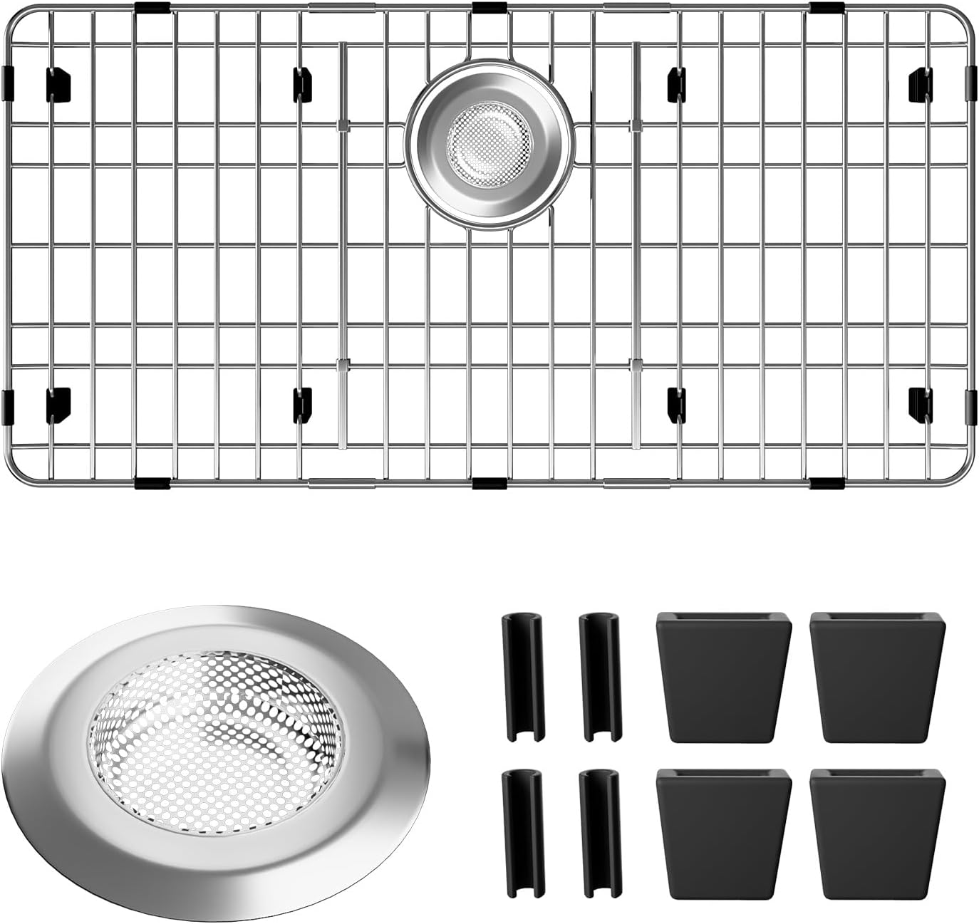 Sink Protectors for Kitchen Sink, Sink Grate Grid for Bottom of Sink, Metal Sink Rack