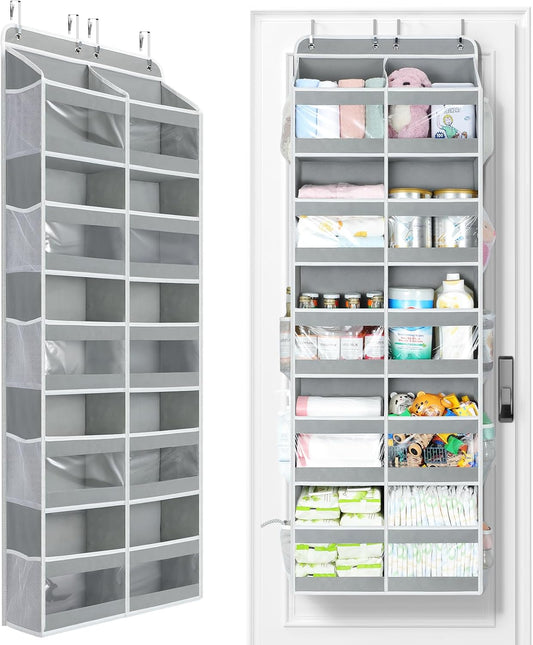 5-Tier Over The Door Organizer Dual-Column, 80lbs Load Over The Door Storage of 10 Compartments
