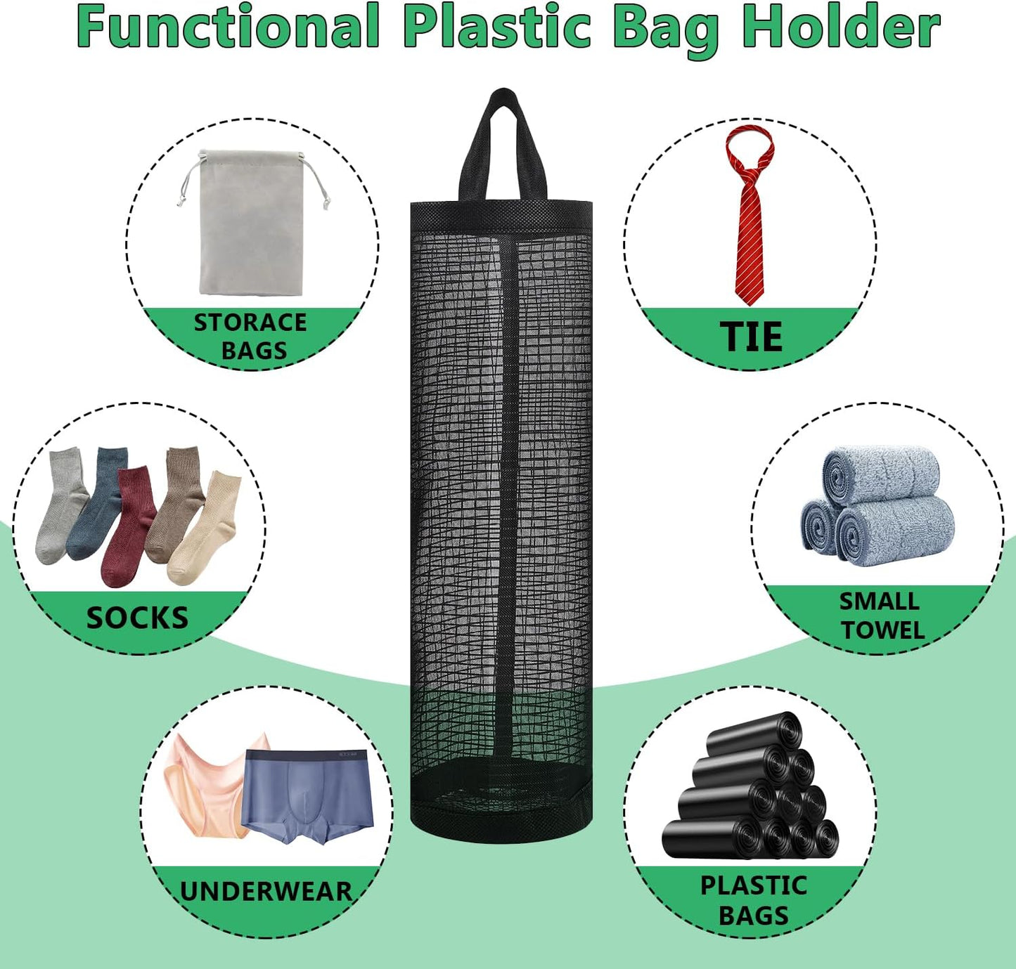 4 Pcs Plastic Bag Holder for Grocery Bags