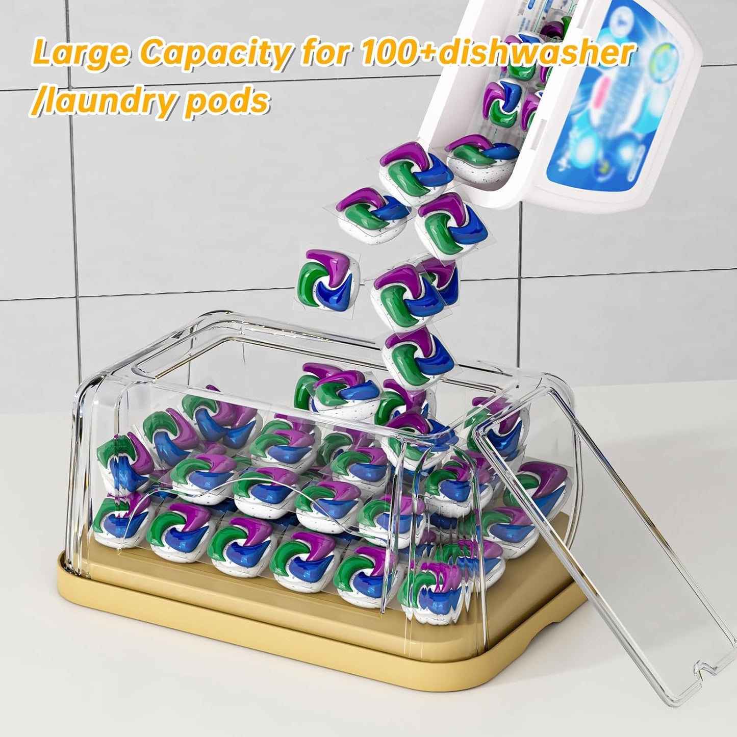 2-in-1 Trash Bag Dispenser & Laundry/Dishwasher Pods Container
