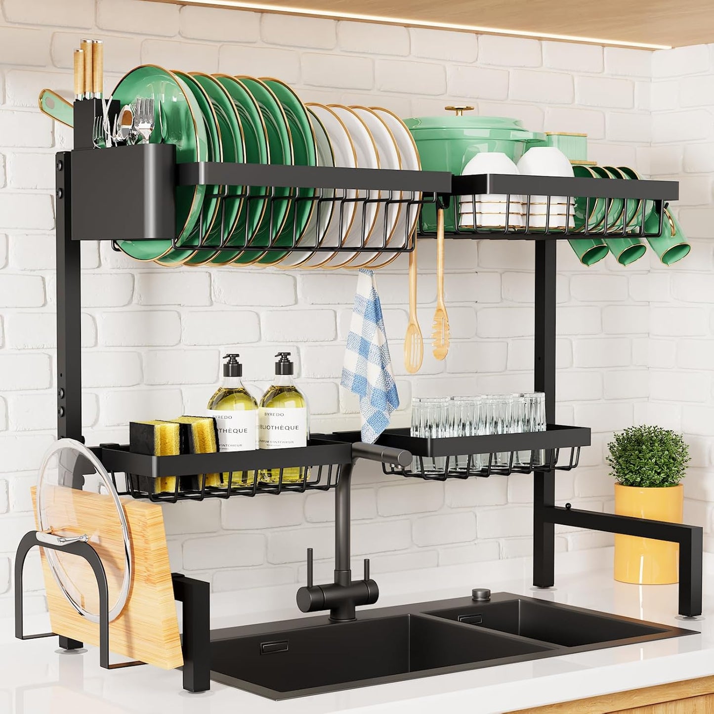Over The Sink Dish Drying Rack - 30.0" to 33.9" x 21.5"