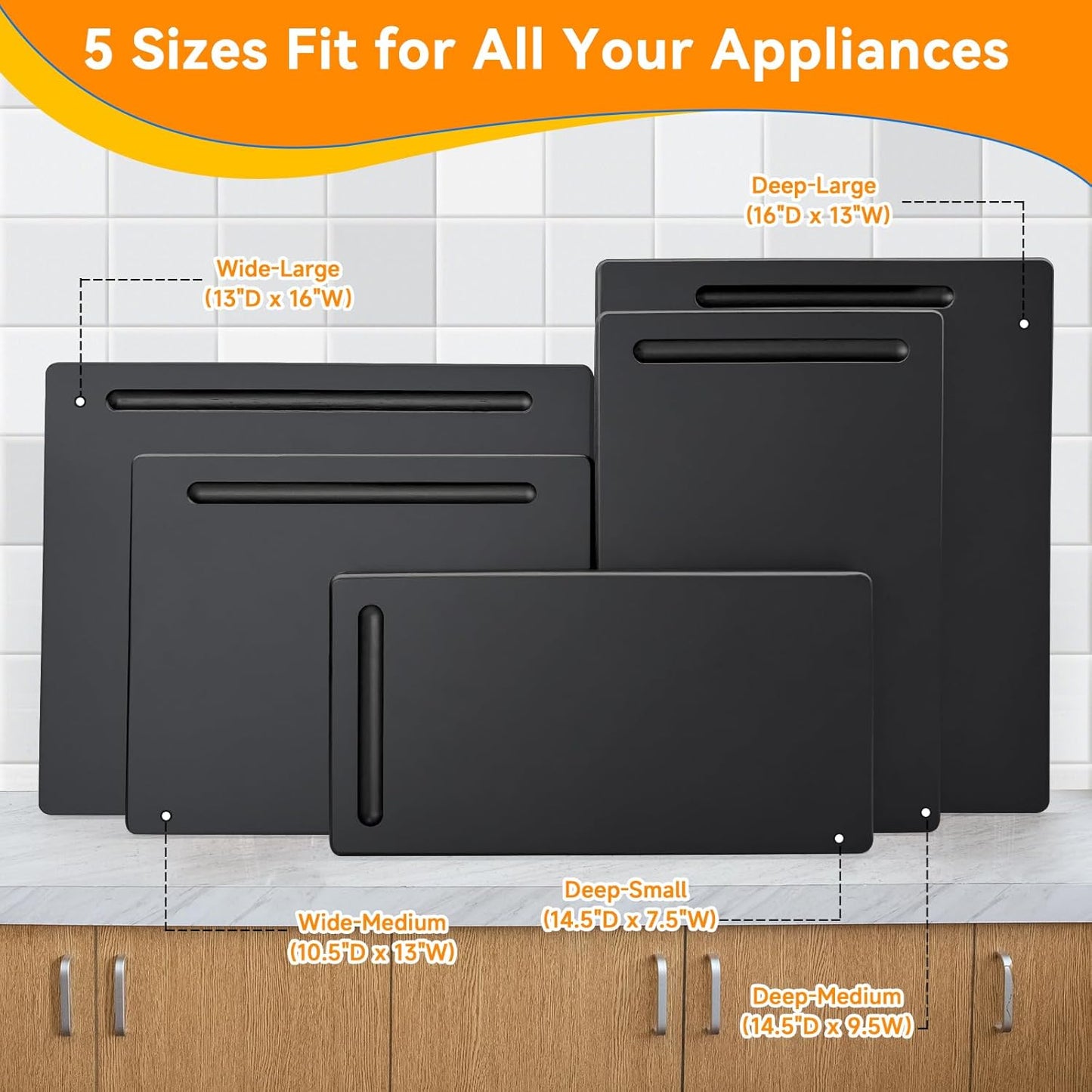 Wood Appliance Slider with 360' Wheels,16"D x 13"W Sliding Tray for Coffee Maker & Heavy Kitchen Appliances,Countertop Appliance slider for Kitchen Appliance, Premium Wood Rolling Tray,No Assemble
