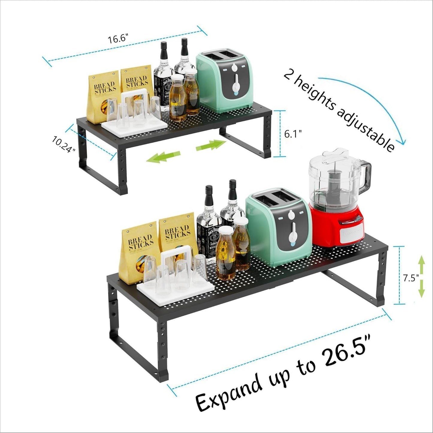 Expandable Adjustable Stackable Kitchen Organizer