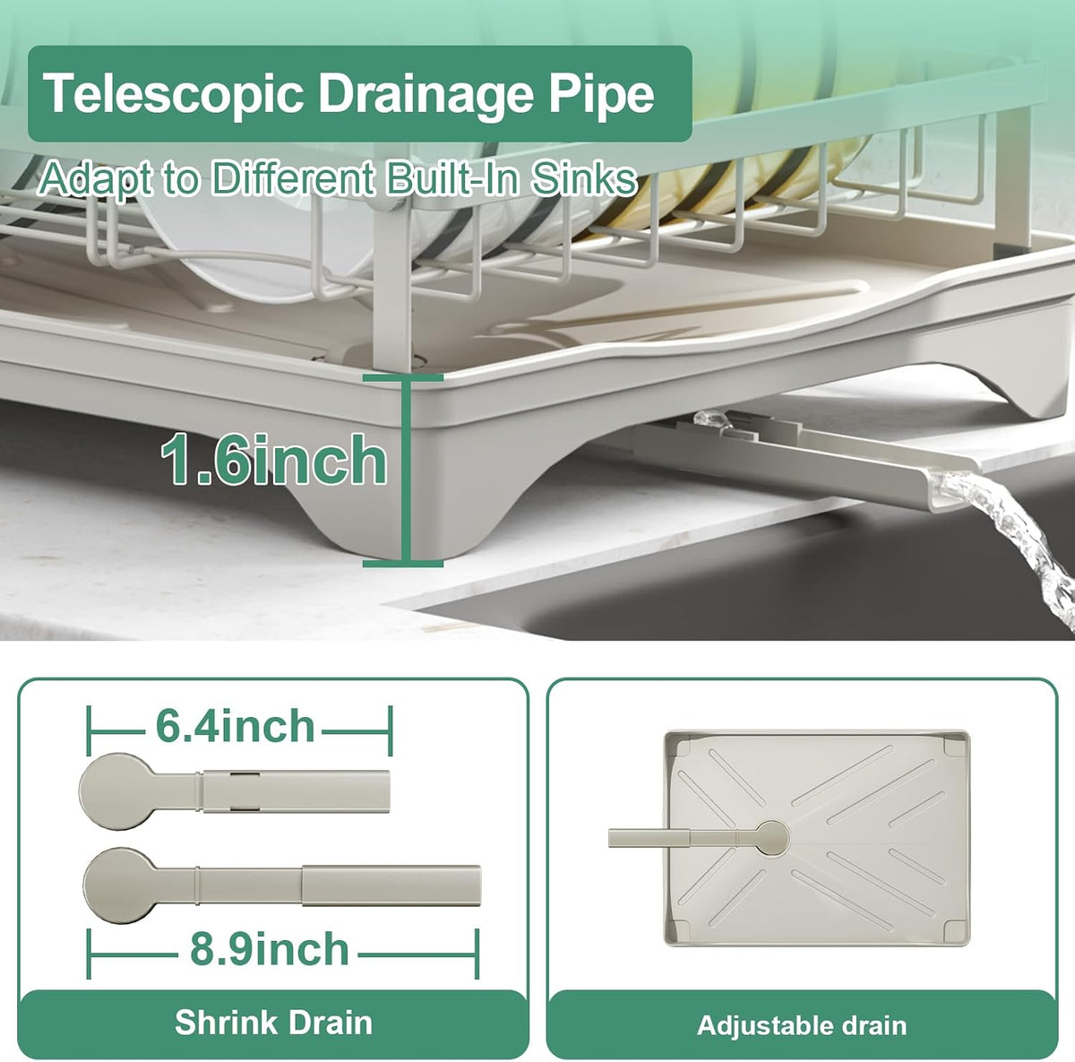 Dish Drying Rack,Dish Racks for Kitchen Counter,Metal Dish D