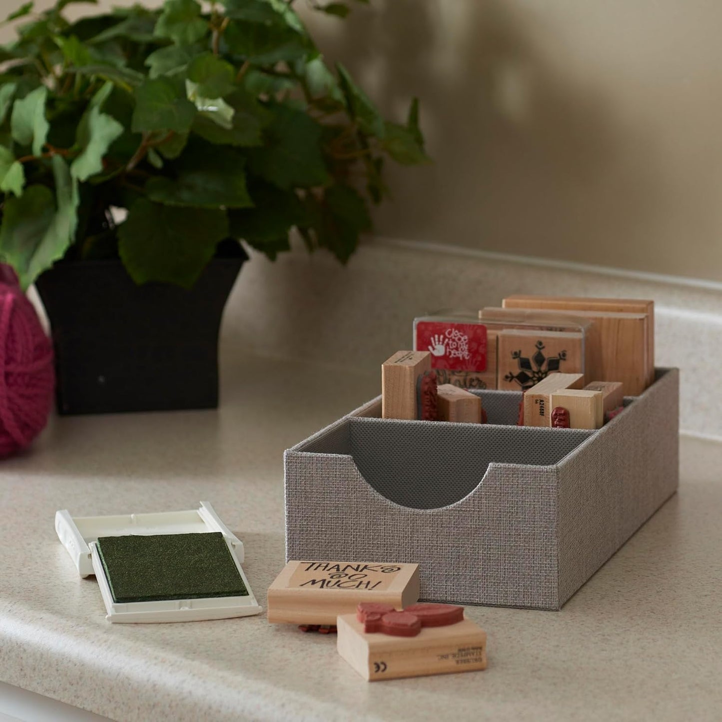 Grey 727-1 Deep 3 Section Drawer Organizer Box for Storage | 12 in x 6.13 in x 3.13