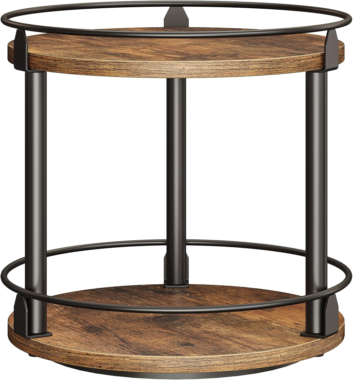 Lazy Susan Organizer, Rotating Spice Rack, 2 Tier Spice Turntable Organizer