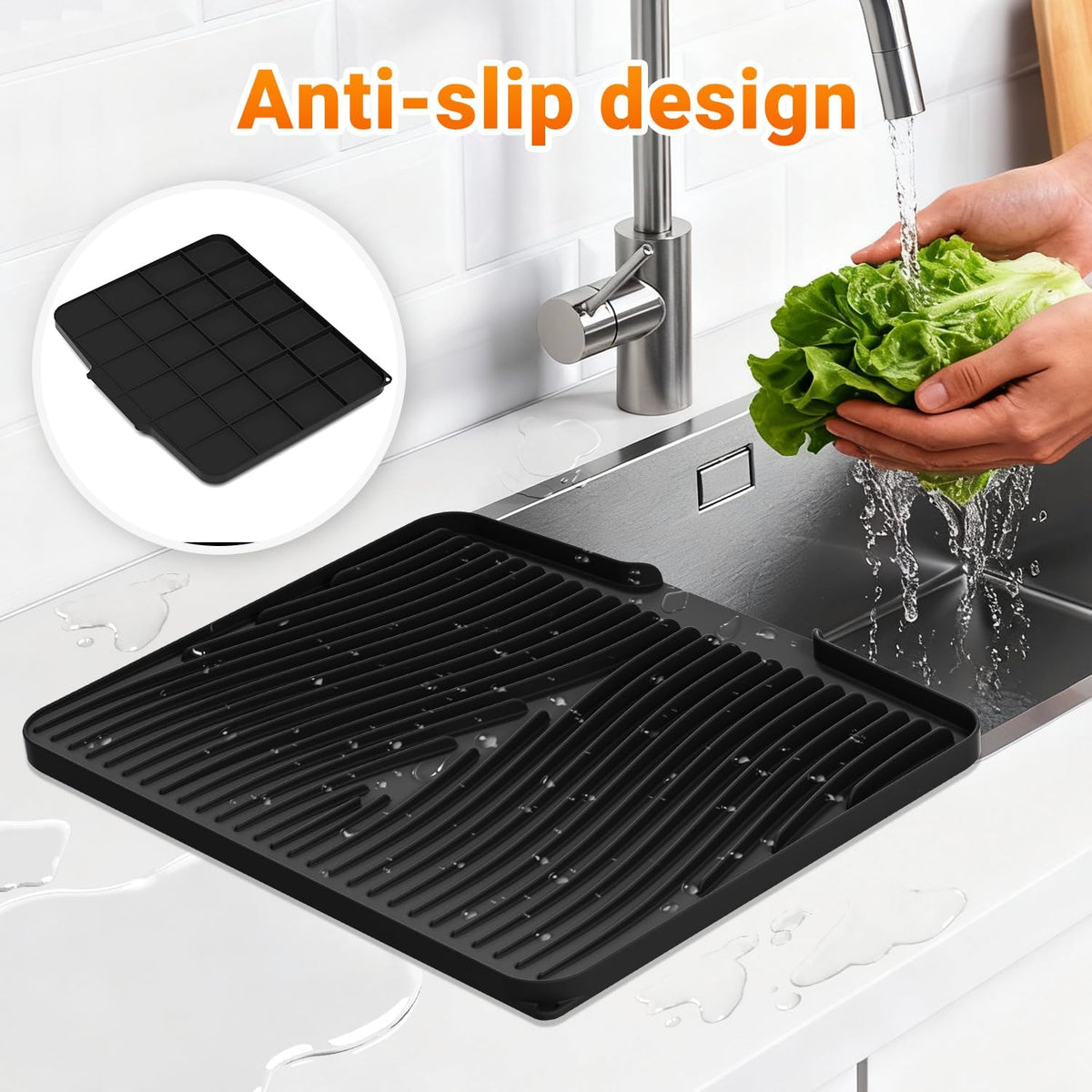 Silicone Dish Drying Mat for Kitchen counter
