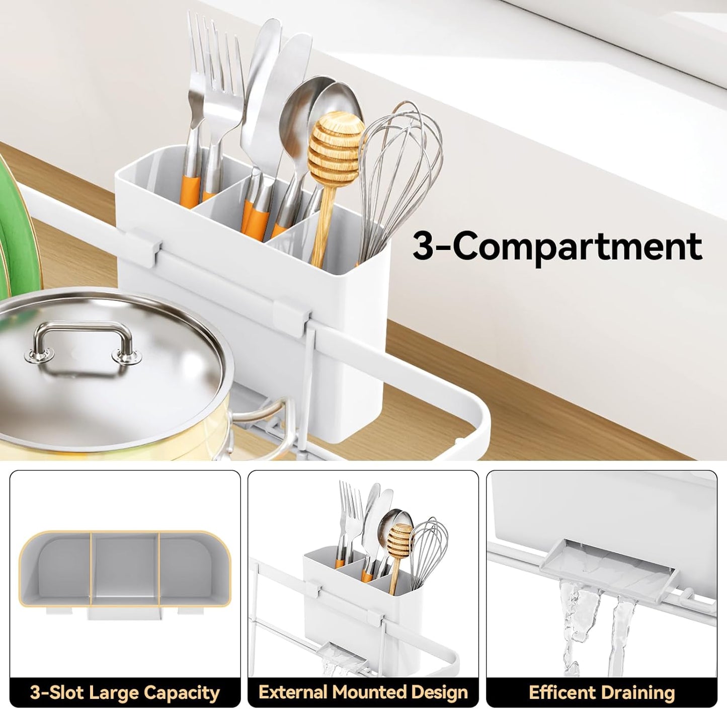 Dish Drying Rack, Dish Racks for Kitchen Counter