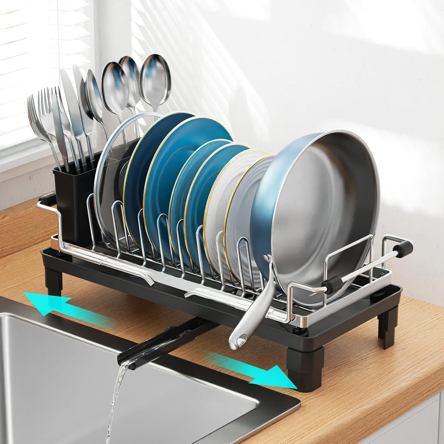 Small Dish Drying Rack for Counter or Over Sink