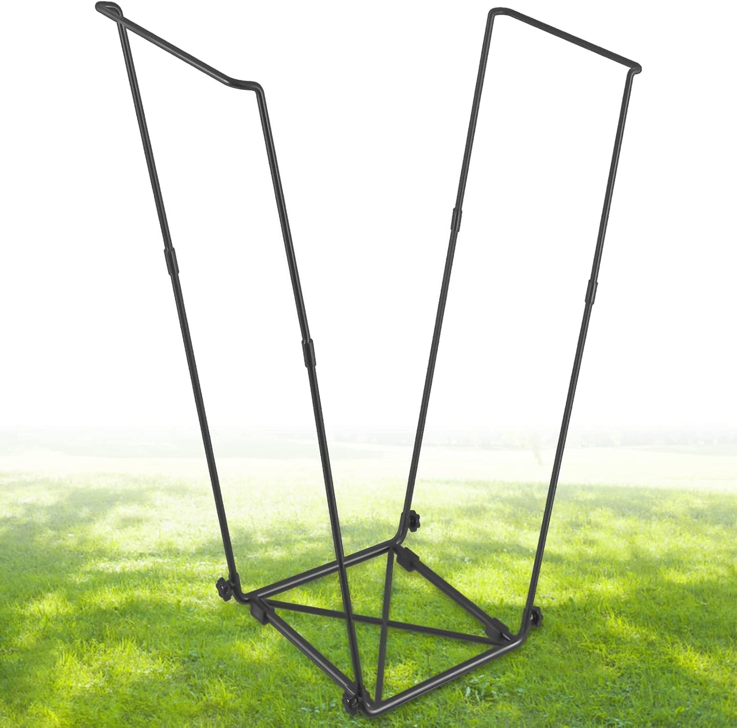 Trash Bag Holder, Outdoor Metal Leaf Bag Holder Stand