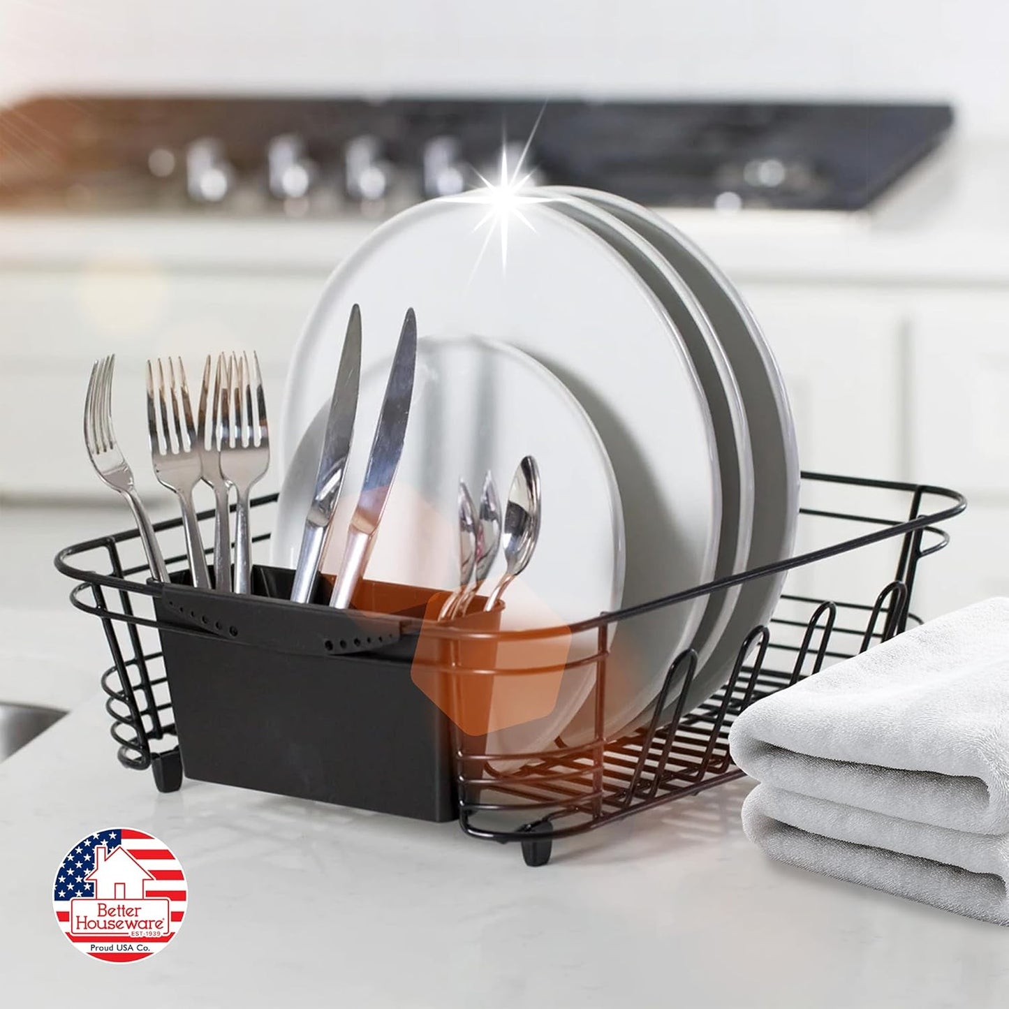 In Sink Dish Drying Rack, Dish Drying Rack in Sink with Non-Slip Handles