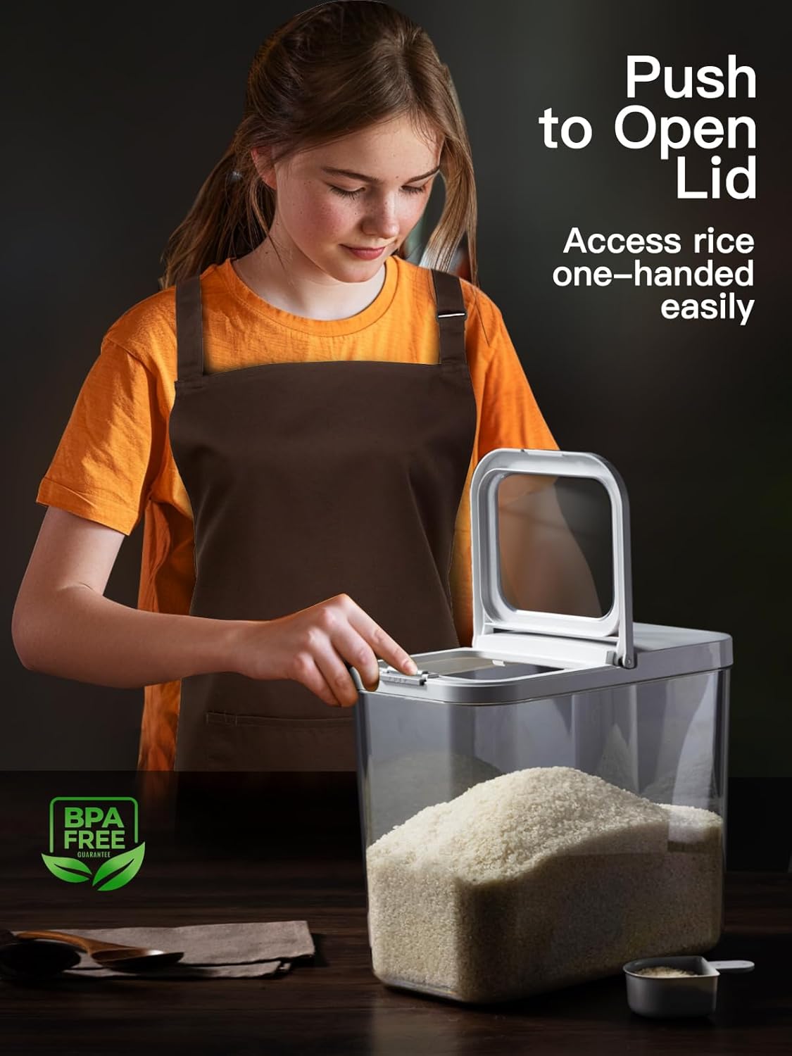 20-25 lbs Rice Dispenser with measuring spoon