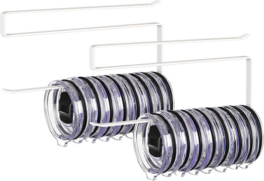 2 Pack Tumbler Lid Organizer, Horizontal Tumbler Lid Storage Hook to Hold Up 20 Lids