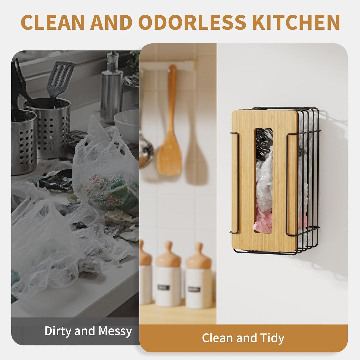 2 Pack Grocery Bag Holder for Plastic Bags
