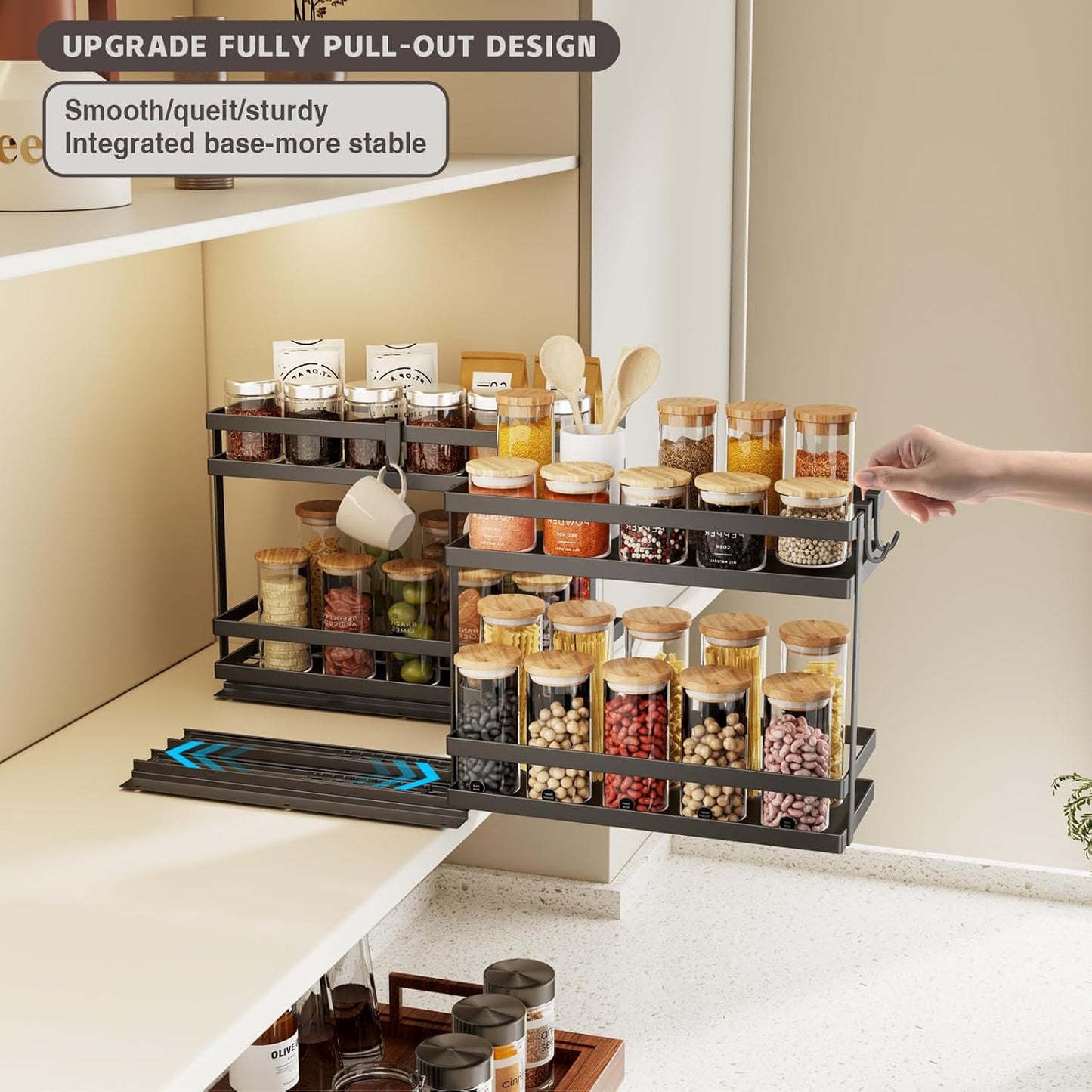 Pull Out Spice Rack Organizer for Cabinet