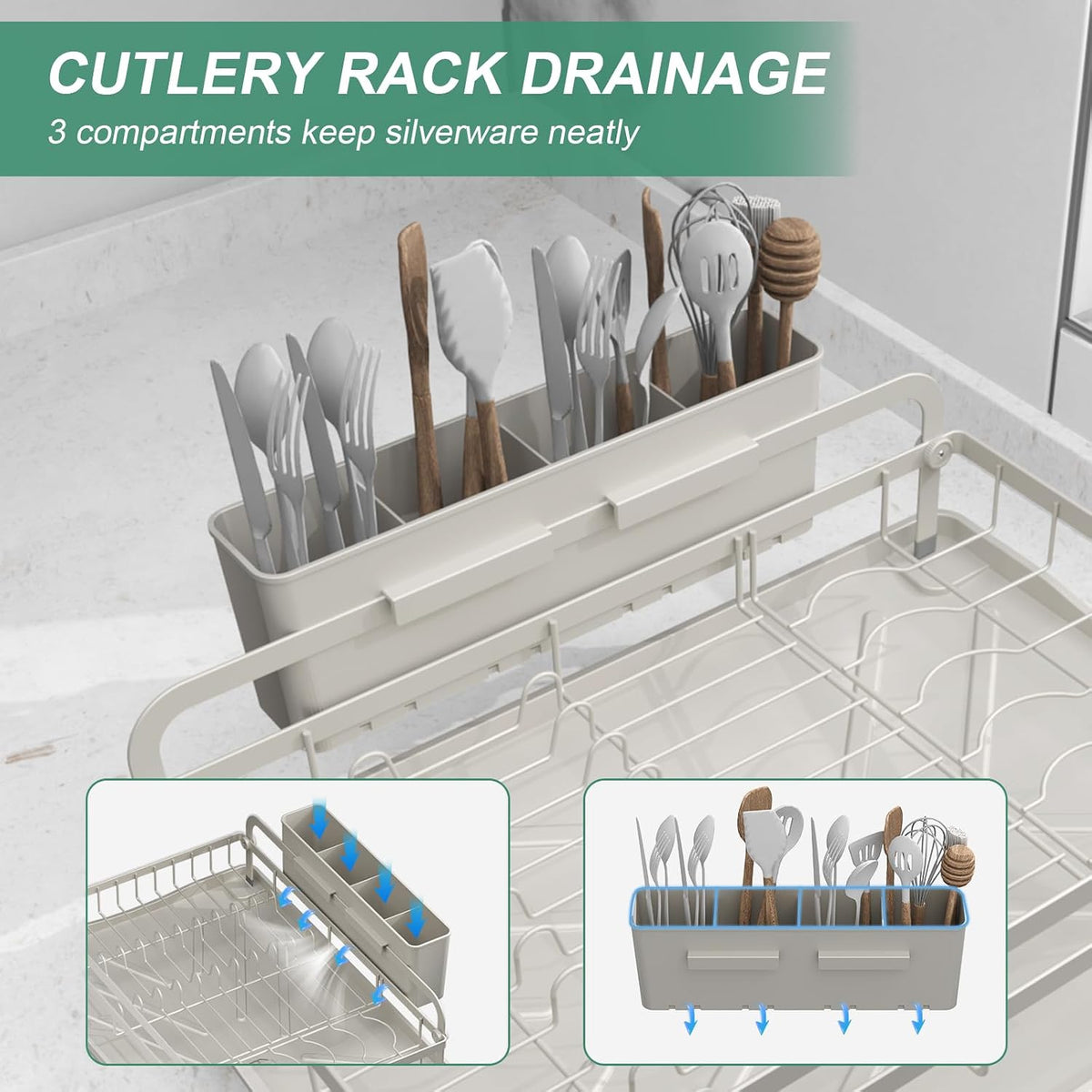 Dish Drying Rack,Dish Racks for Kitchen Counter,Metal Dish D
