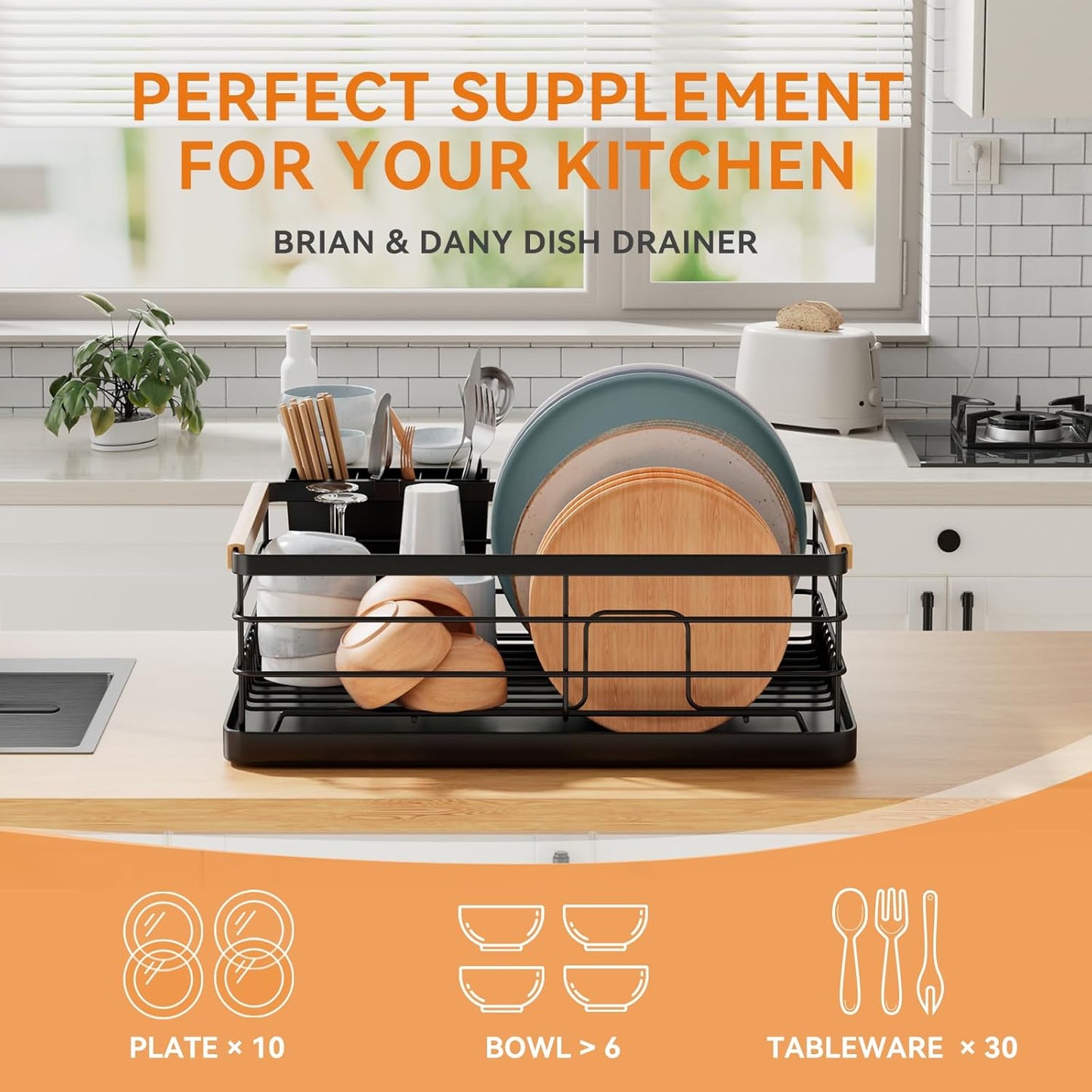 Dish Drying Rack, Dish Racks for Kitchen Counter