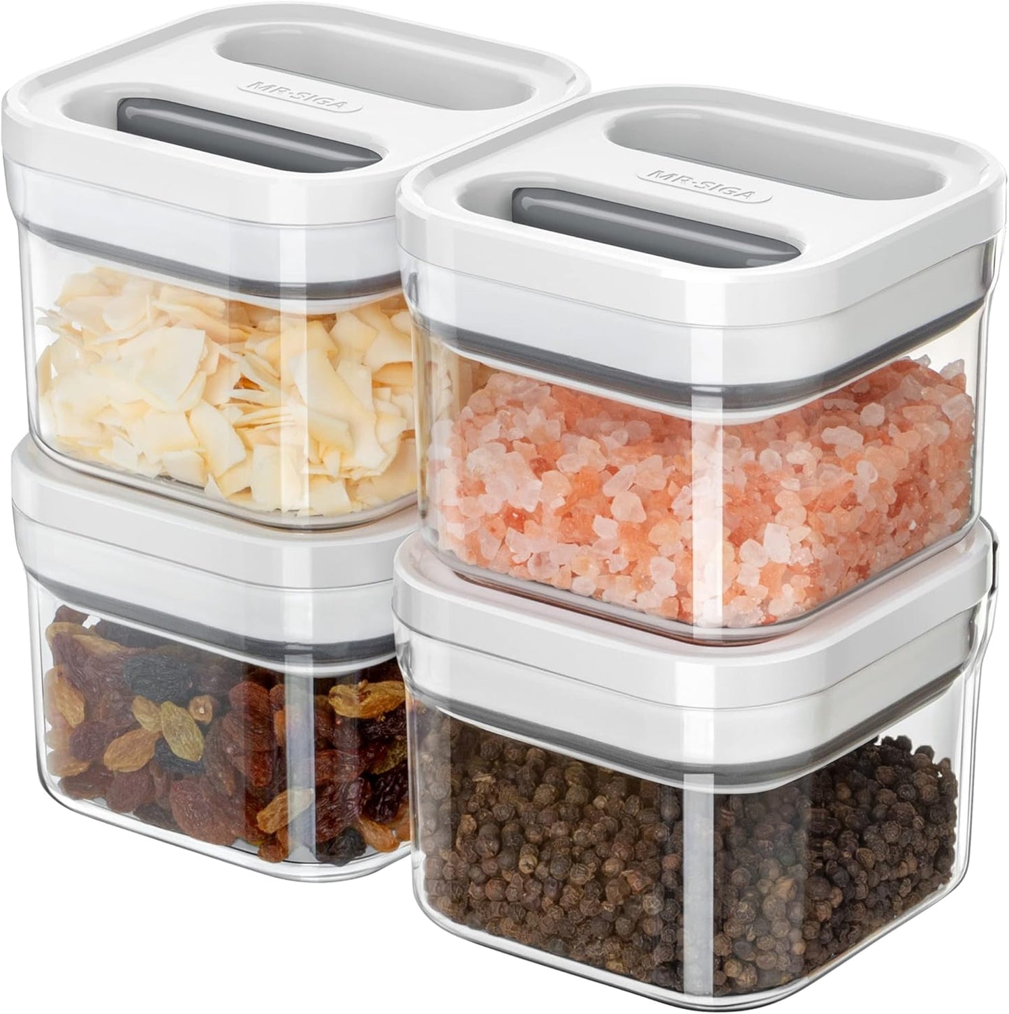 4 Pack Airtight Food Storage Container Set, BPA Free Kitchen Pantry Organization Canisters