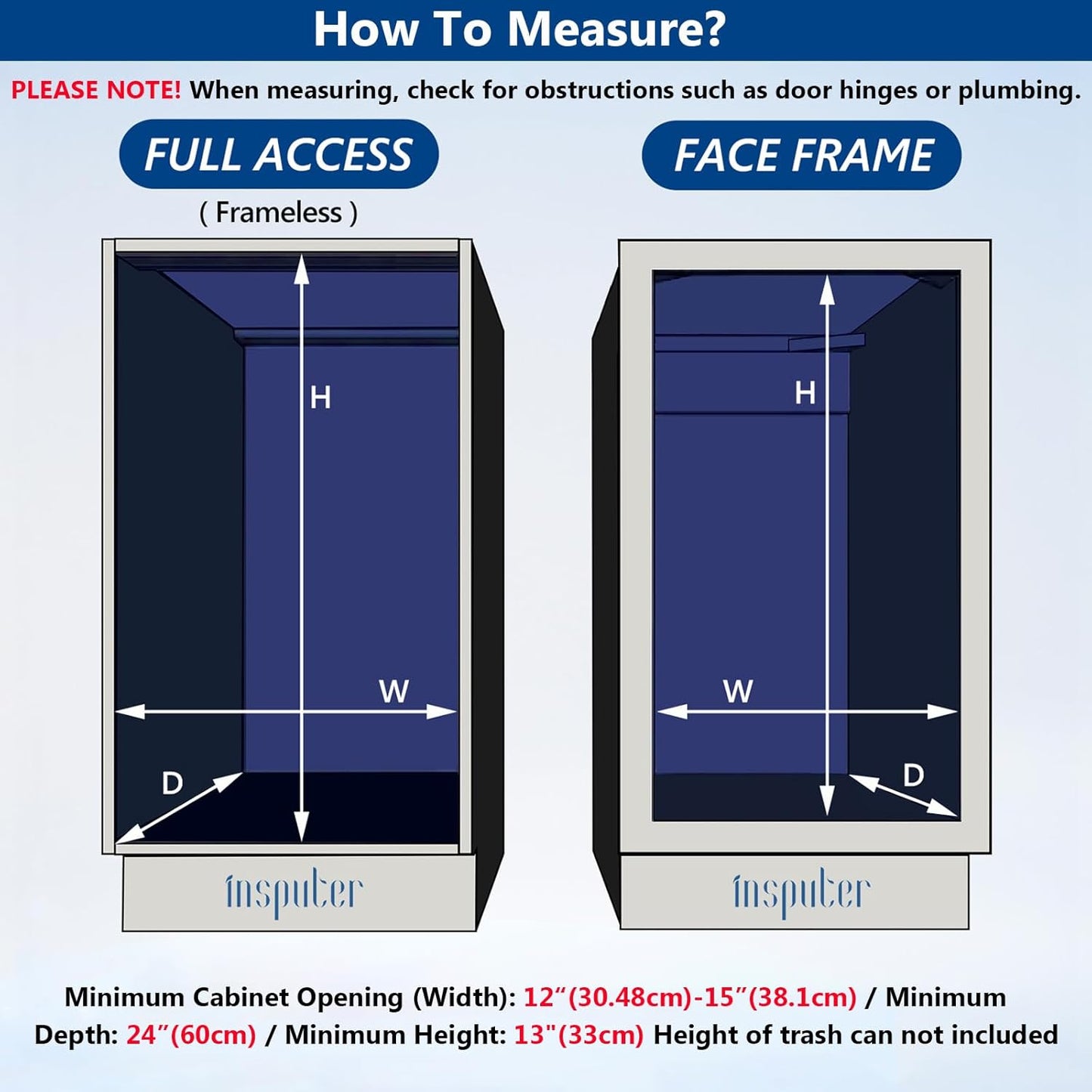 Pull Out Trash Can Under Cabinet with Soft-Close Slides