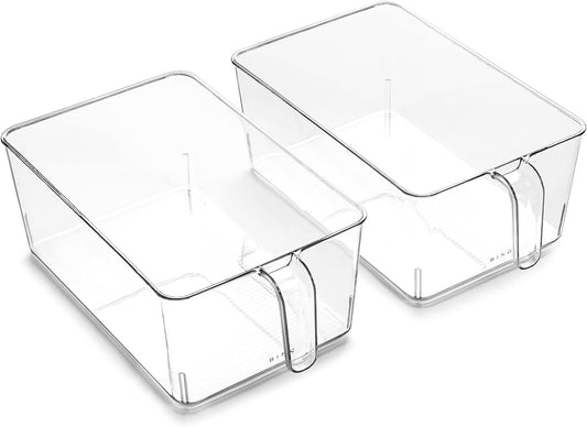 L Plastic Storage Bins l THE HOLDER COLLECTION l 2-Pack