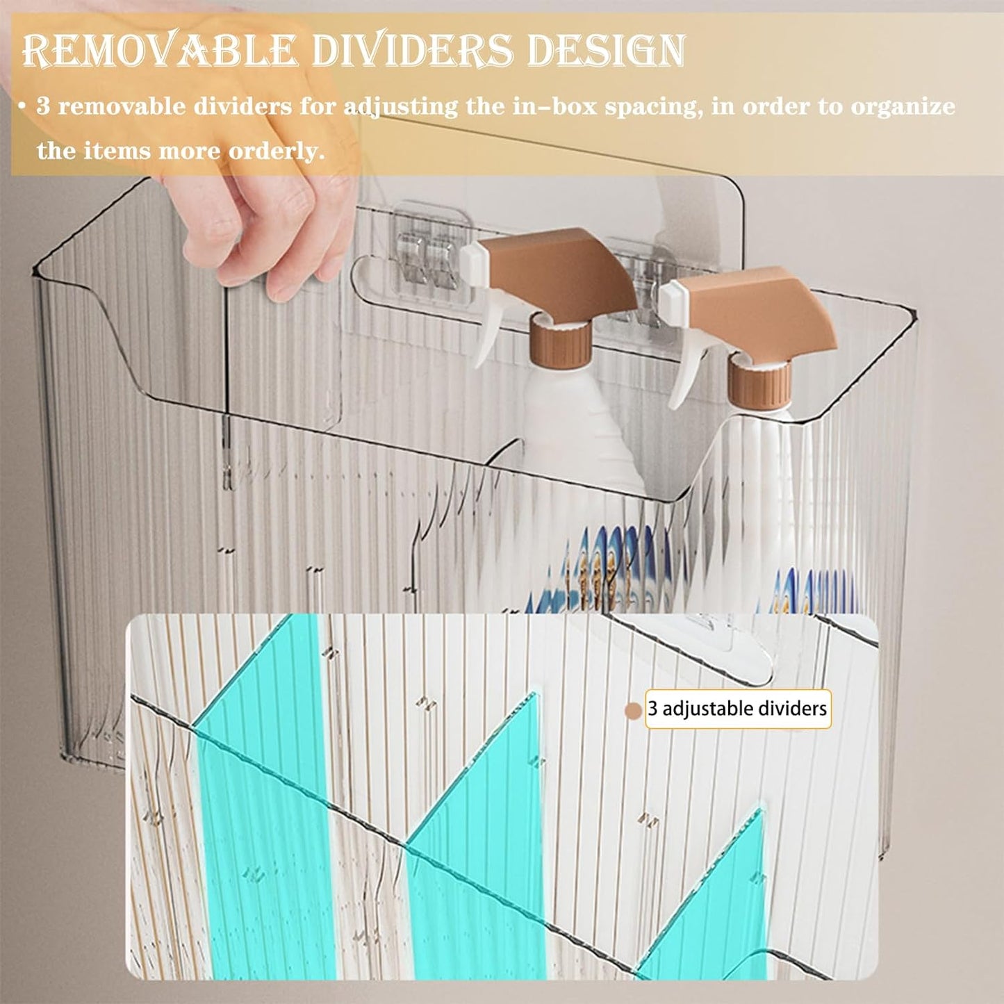 2 Pack Adhesive Mount Cabinet Door Organizer