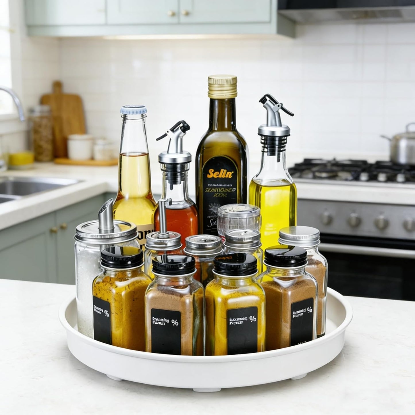 Trays for Household Purposes, Lazy Susan Turntable Organizer