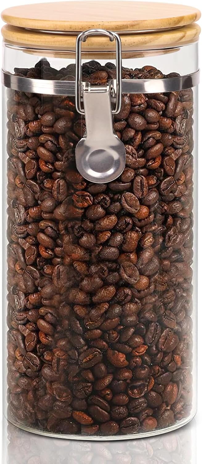 Glass Coffee Canister Coffee Containers for Ground Coffee Co