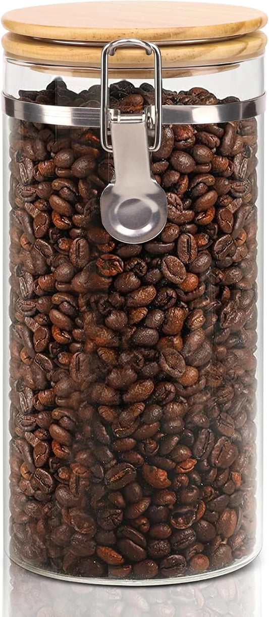 Glass Coffee Canister Coffee Containers for Ground Coffee Co