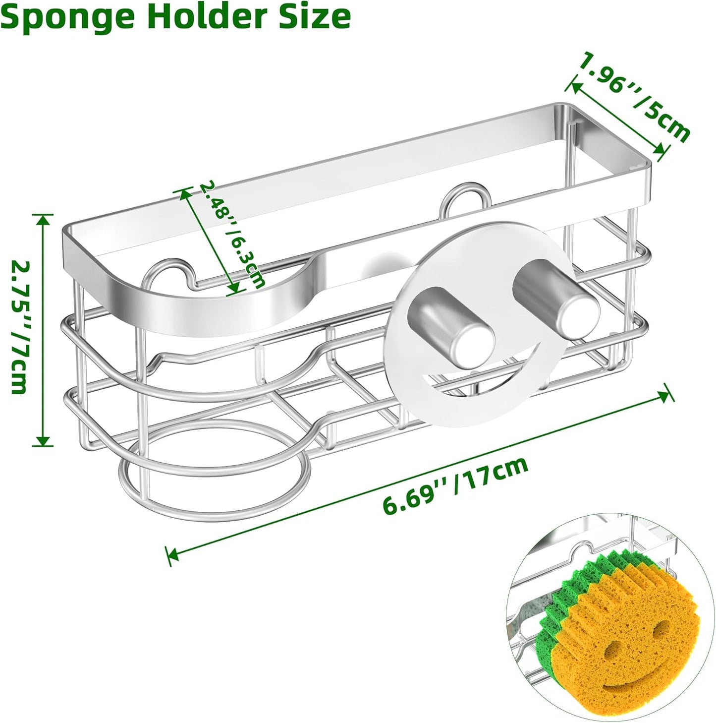 Smiley Sponge Holder for Kitchen Sink Caddy