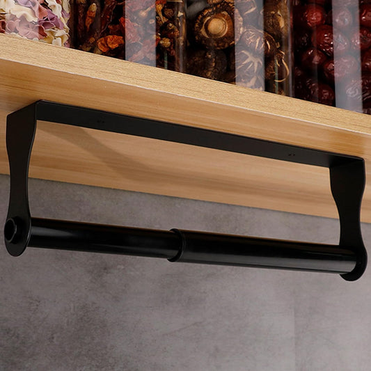 Paper Towel Holder, Black Stainless Steel Under Cabinet Wall Mount