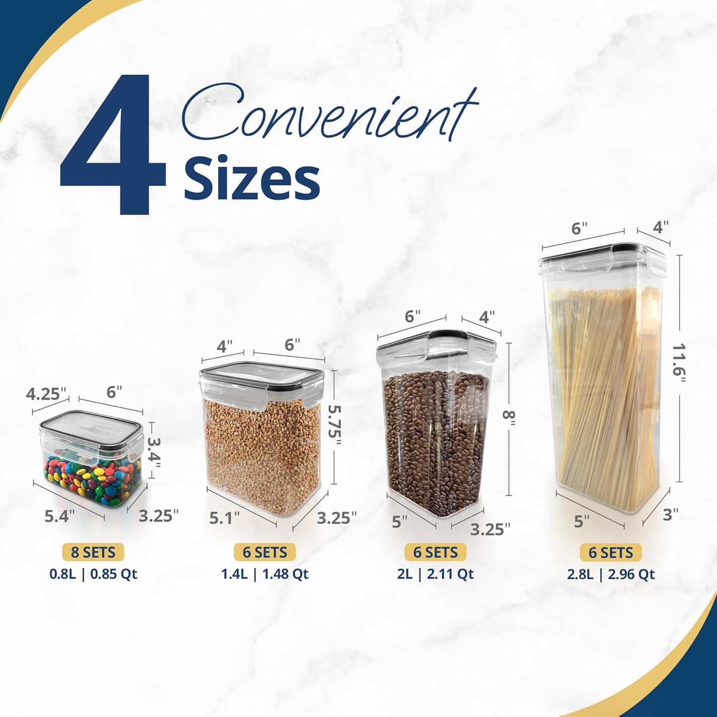 Airtight Food Storage Containers with Lids (26 Sets) | Kitchen Organizers and Storage Pantry Organizers | BPA Free Plastic Food Containers | Mega Variety Pack w/Measuring Cup, 30 Labels, Pen