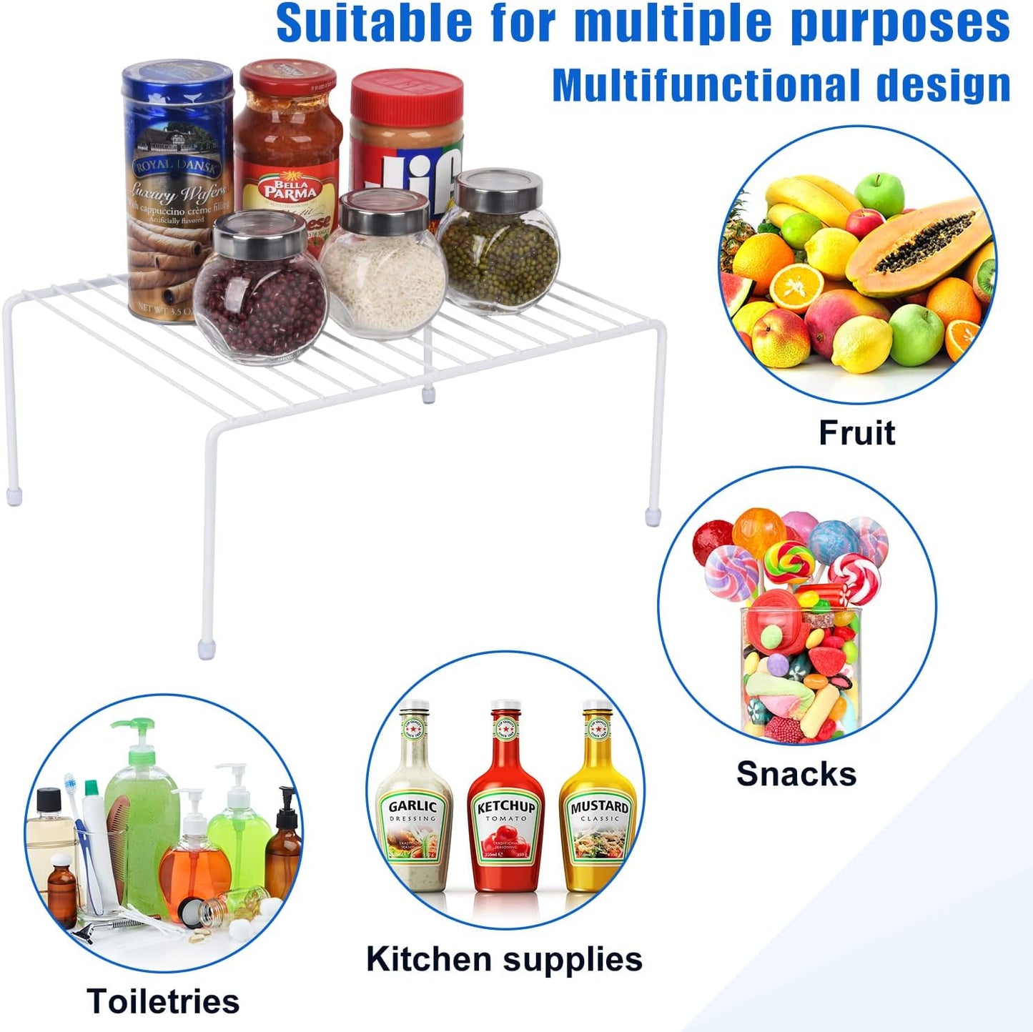 Medium (13.1 x 10.2 Inch) Cabinet Storage Shelf Rack, Shelves，Kitchen Counter and Cabinet Shelf