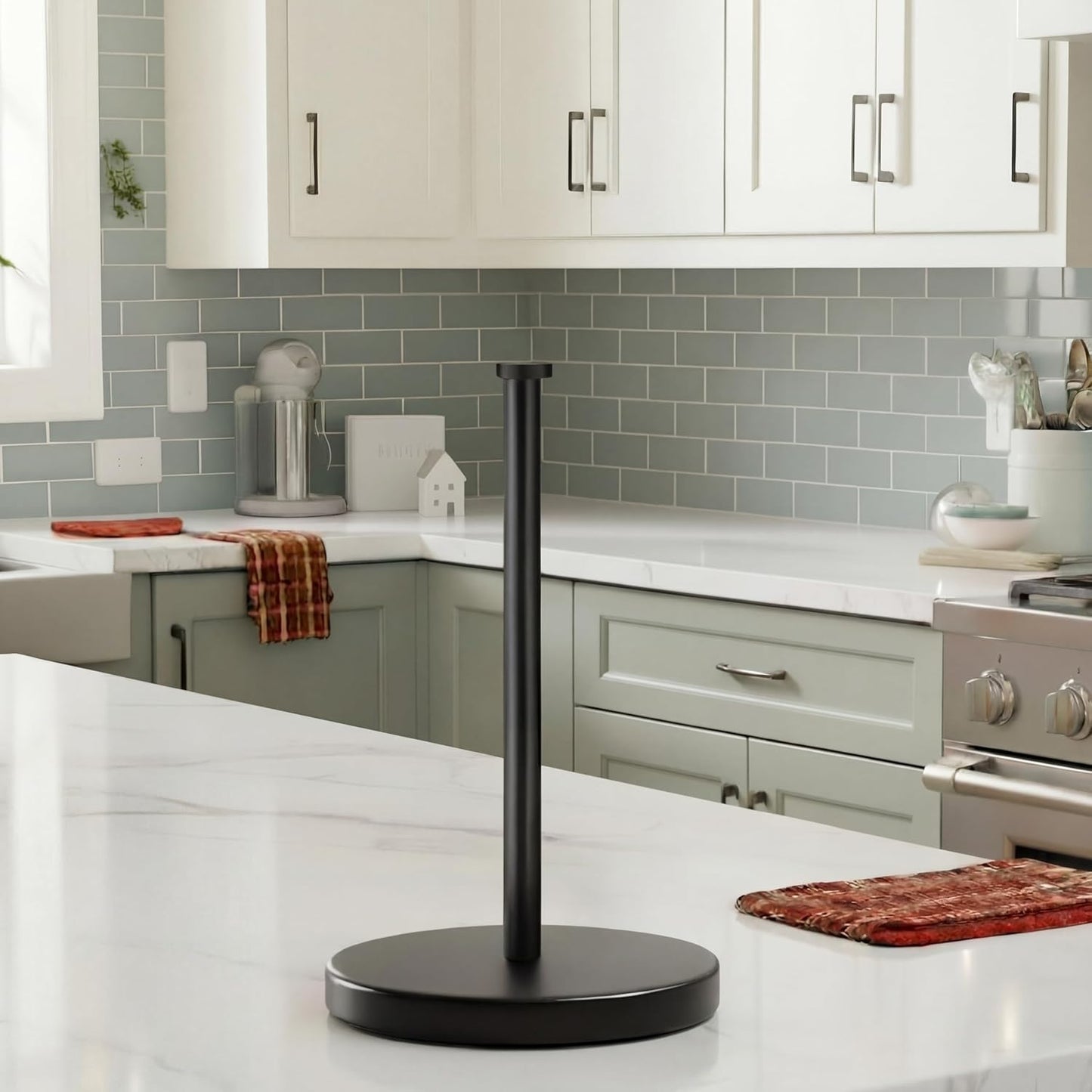 Matte Black Paper Towel Holder Countertop