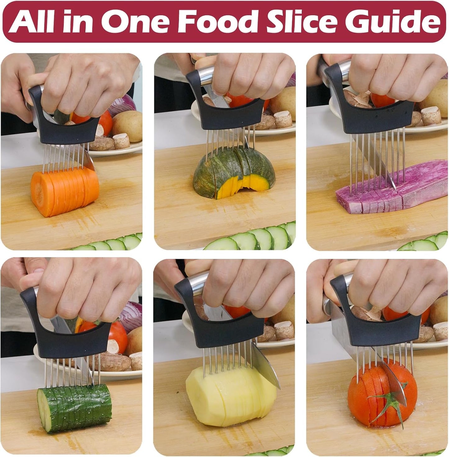 Onion Holder for Slicing, Onion Cutter Vegetable Chopper